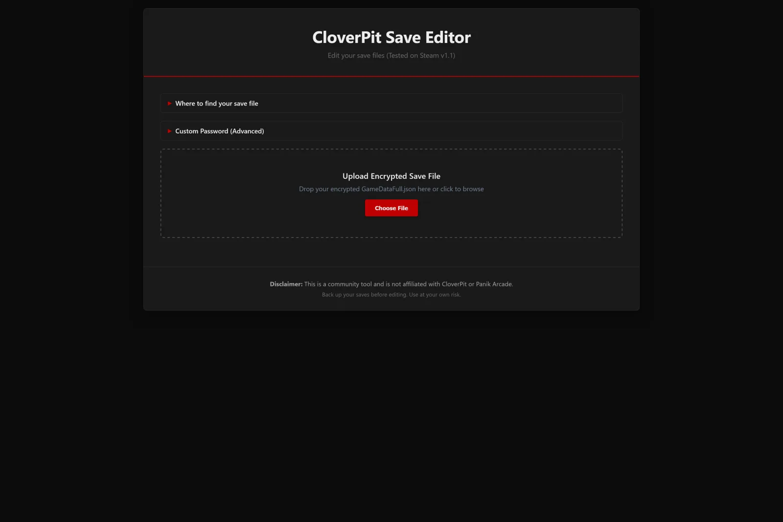 CloverPit Save Editor Screenshot 1