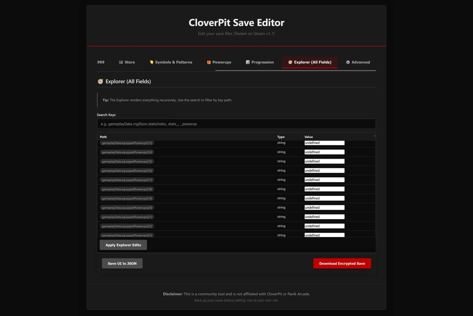 CloverPit Save Editor Screenshot 3