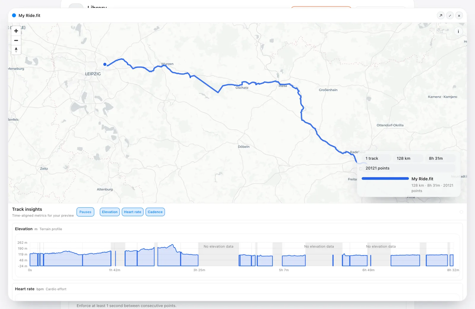 GPXtoolset merge timeline tooling